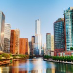 bigstock-Chicago-Downtown-With-Trump-In-47127700